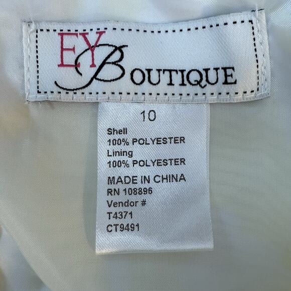 EY Boutique Especially Yours New Yellow Floral Feeling Beautiful Dress Size 10 - Picture 11 of 14